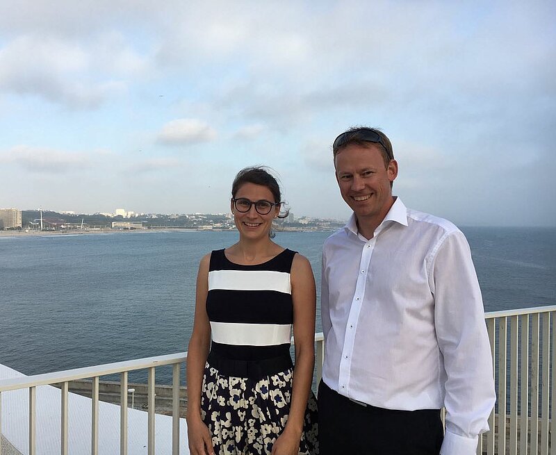 Anna Biedersberger und Dr. Stefan Mang in Porto, Lissabon.