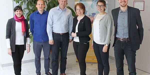 Das ISEM Projekt-Team (von links): Doris Ehrlinger (FH OÖ), David Tempelmayr (FH OÖ), Dr. Stefan Mang (CfM), Dr. Margarethe Überwimmer (FH OÖ), Anna Biedersberger (CfM), Christian Stadlmann (FH OÖ).