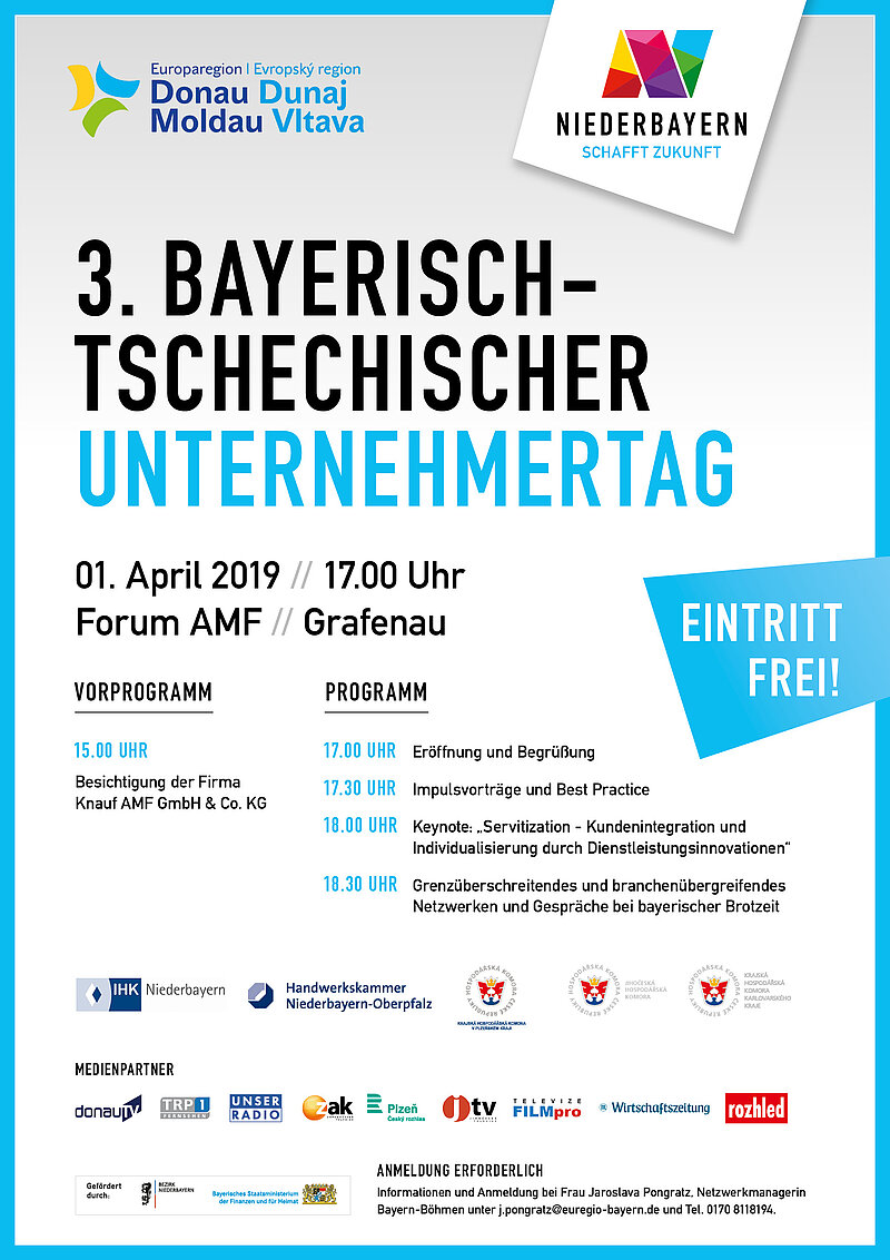 Plakat des 3. Bayerisch-Tschechischen Unternehmertags