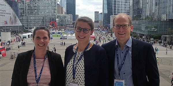 Das ISEM-Projektteam in Paris: von links: Doris Ehrlinger (FHOÖ), Anna Biedersberger (CfM), David Tempelmeyr (FHOÖ).
