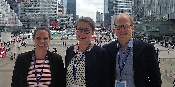 Das ISEM-Projektteam in Paris: von links: Doris Ehrlinger (FHOÖ), Anna Biedersberger (CfM), David Tempelmeyr (FHOÖ).